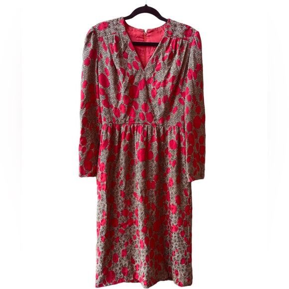 Dresses & Skirts - micheal novarese Printed Midi Length Silk Dress with scarf Size L